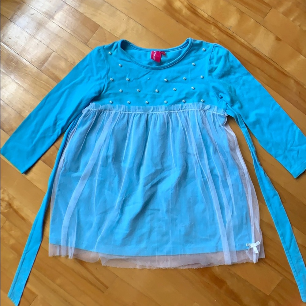 4/20$Blue Dress with Tulle for 4Y
